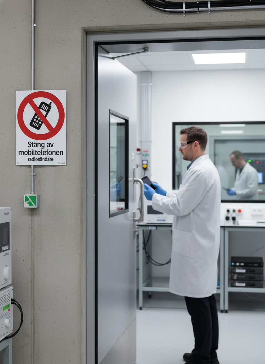 Premium Prohibition Sign - Turn Off Mobile Phone Transmitter in Various Materials and Sizes for Clear Workplace Safety