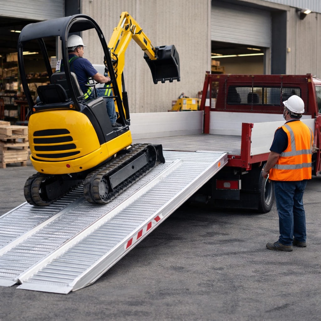 Aluminium Loading Ramp – 3000x400mm – 4500kg Capacity – Plant & Mini Digger Use