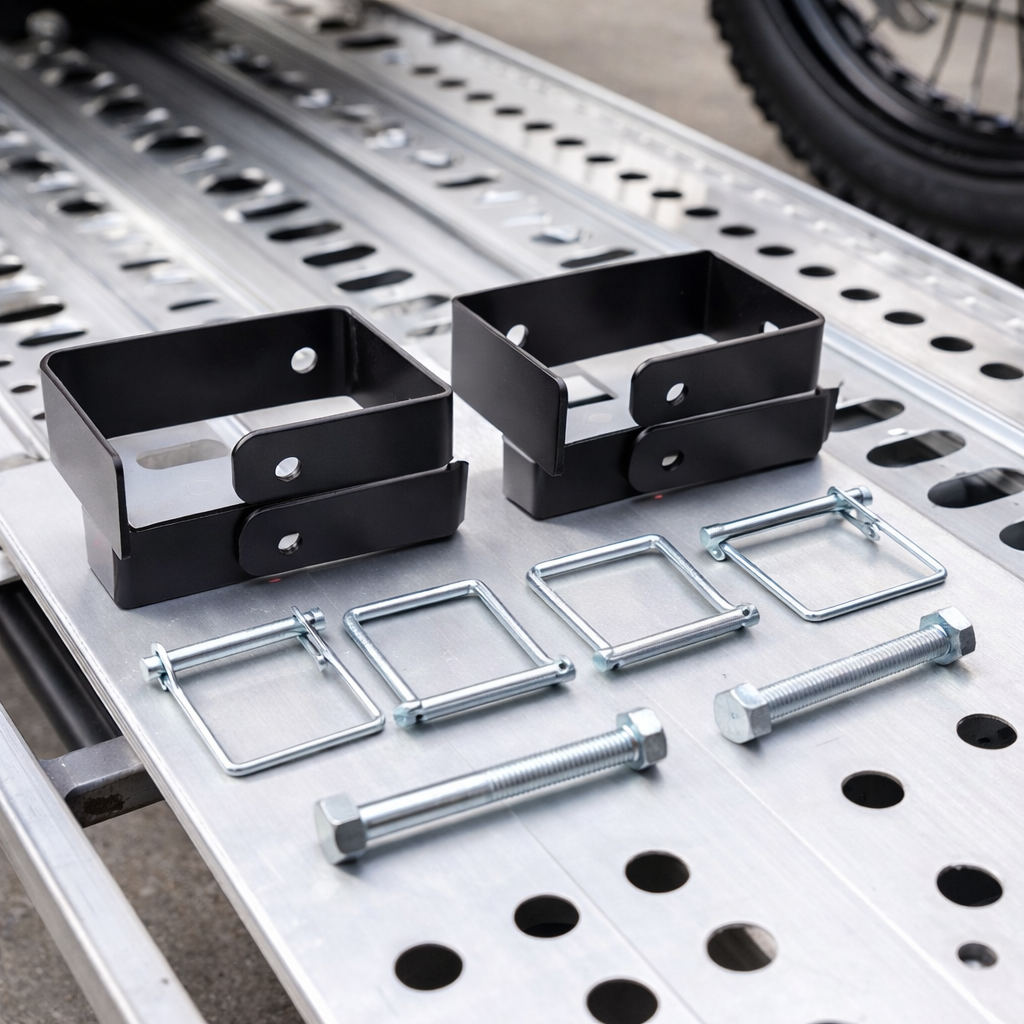 U-Shaped Joining Brackets – Easy to Assemble – Motorcycle Ramp Kit