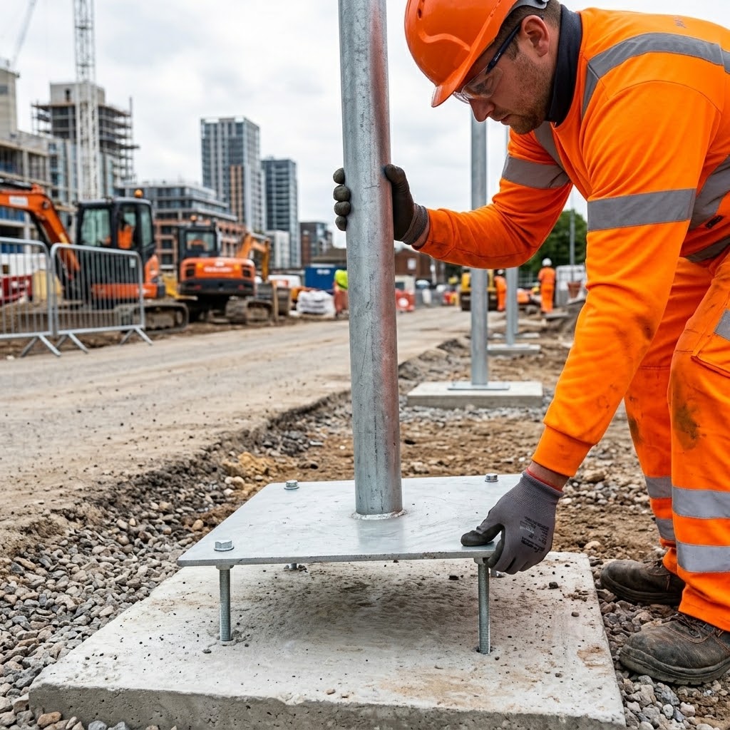 Galvanised Steel Base for GS6 Site Goalposts