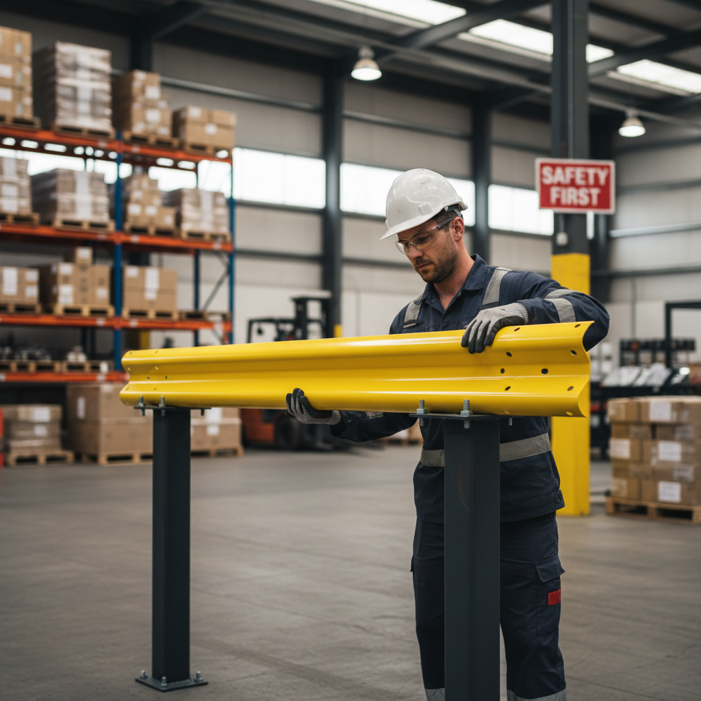 Premium 1.6m Yellow Armco Barrier Beam - Galvanised Steel with Powder-Coated Finish for Enhanced Visibility... | Barriers Co