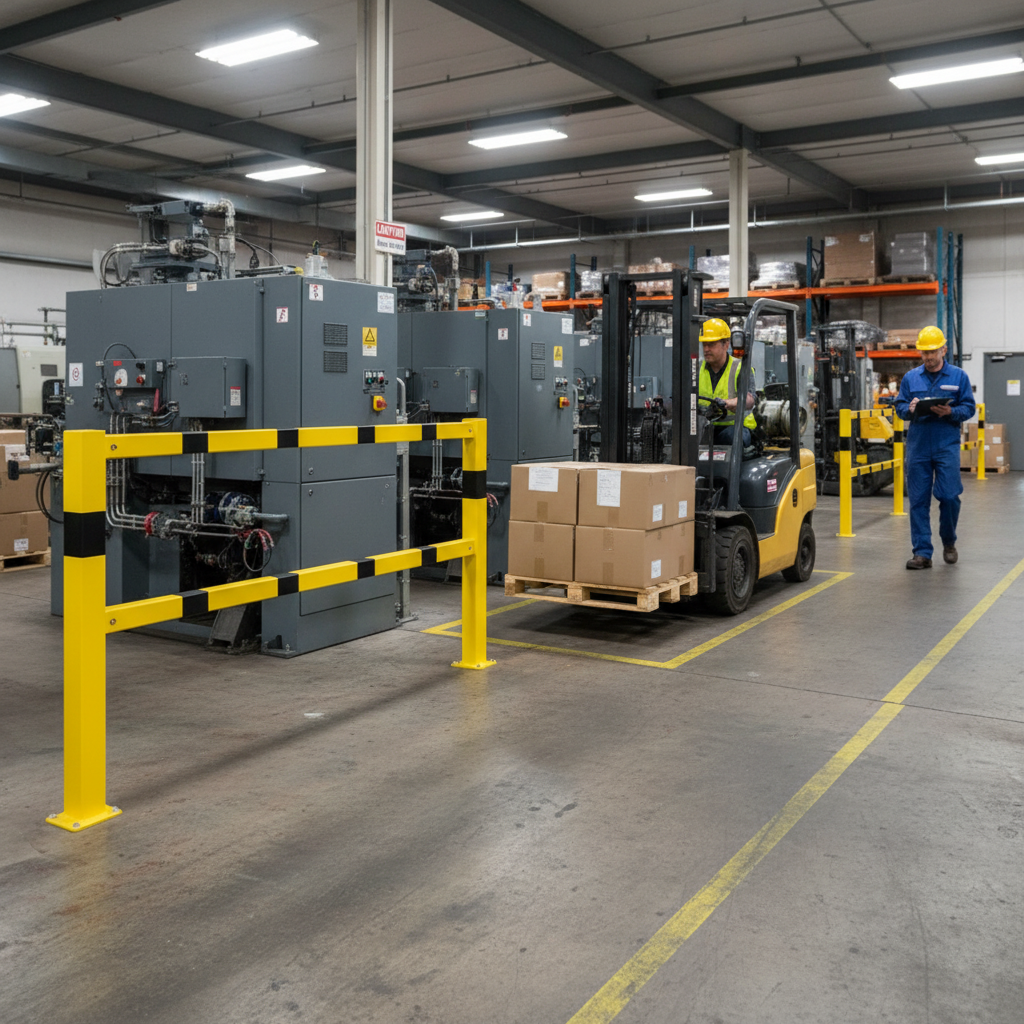 Premium Modular Safety Railing System with Hot-Dip Galvanized Steel and Traffic Yellow Finish for Enhanced Work Area Protection
