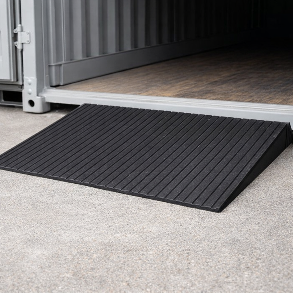 Rubber Threshold and Container Ramps – 100mm High – Heavy Duty – Wheelchair & Mobility Scooter Access