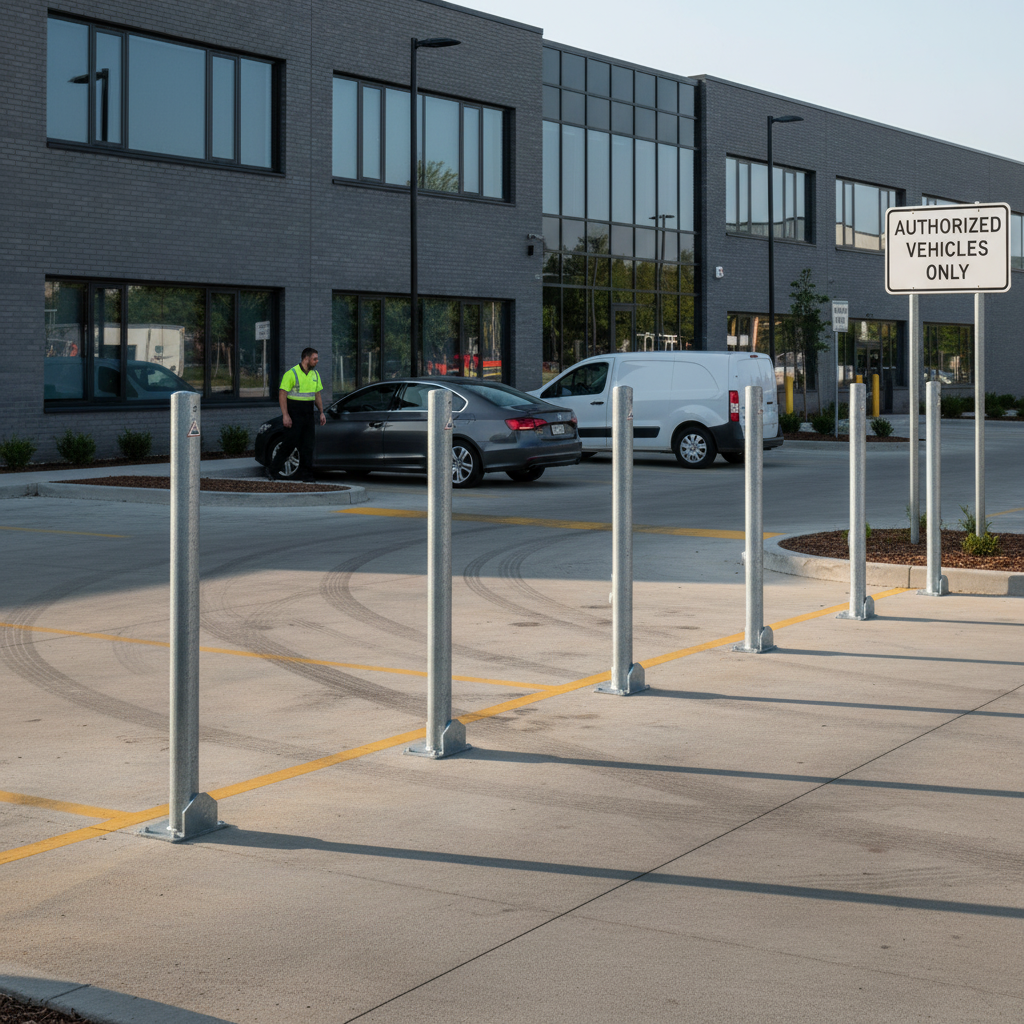 Premium Heavy Duty Foldable Bollards - Hot-Dip Galvanized Steel with Multiple Mounting and Locking Options