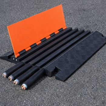 5-Channel Cable Protector – Orange/Black – Heavy Duty – Commercial Use