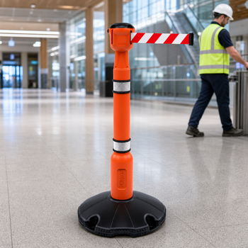 Retractable Belt Barrier Kit with 9m Belt for Indoor & Outdoor Use