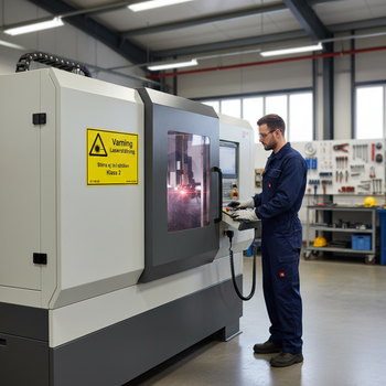 Premium Warning Sign for Laser Radiation Class 2 - Durable PVC, Self-Adhesive, Magnetic and Aluminum Options Available