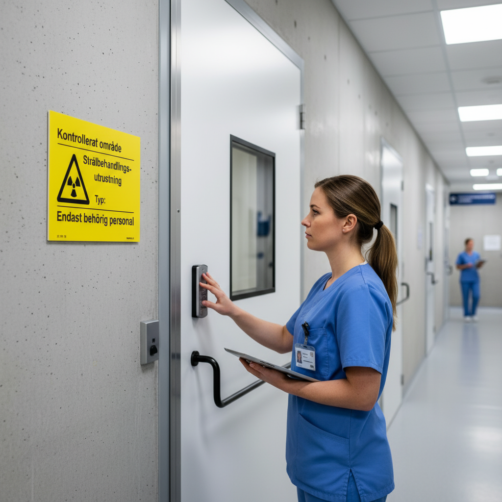 Premium Warning Sign for Radiation Treatment Equipment - Durable Materials with Easy Installation Options