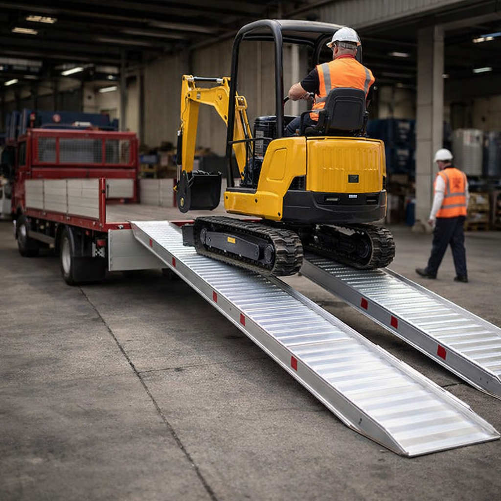 Extra Wide Aluminium Loading Ramps – 4500x400mm – 1250kg Capacity – Vehicle Access