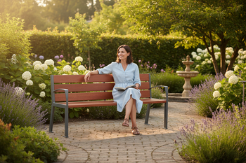 Premium 1.8m Steel and Wood Seat Bench with PEFC Certified Timber and Customizable Frame Colors