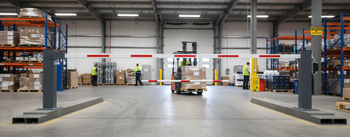 Premium Fixed Height Restriction Boom with Chain - Aluminum Construction, 2100mm Width, White with Red Reflectors