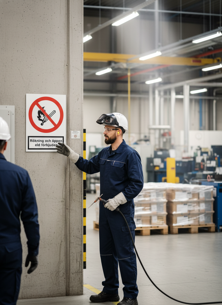 Premium No Smoking and Open Flame Prohibition Sign in Various Materials and Sizes for Effective Workplace Safety