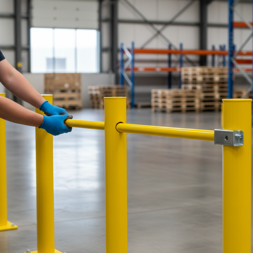 Premium Powder Coated Circular Hollow Section Hand Rail for Armco Barriers - 3m Lengths in Yellow or... | Barriers Co