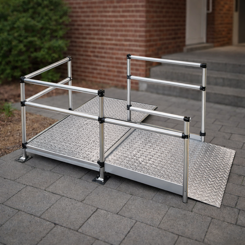 Modular Wheelchair Ramp Kit – 1080mm x 1000mm – Durable Steel – Mobility Access