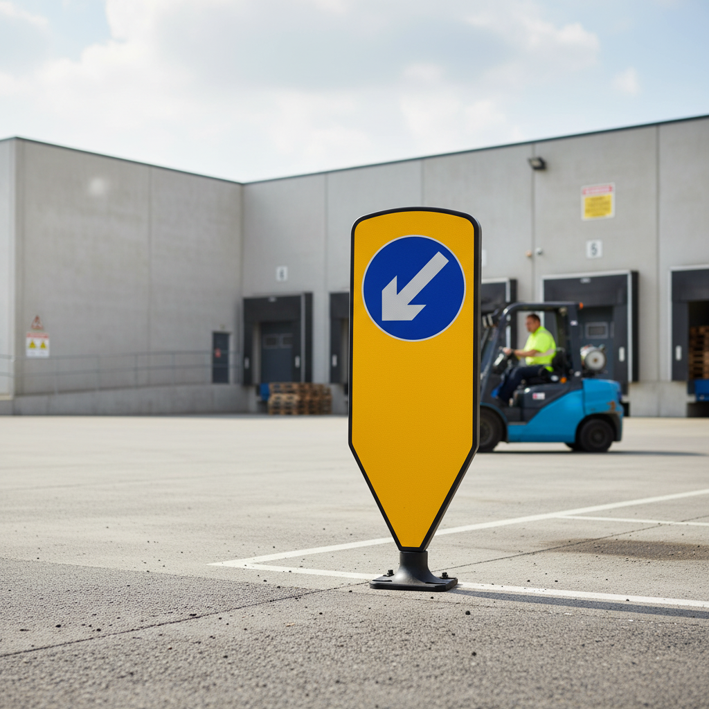 Premium Reflective Flexible Traffic Bollard for Junctions and Car Parks with Easy Installation and Compliance Standards