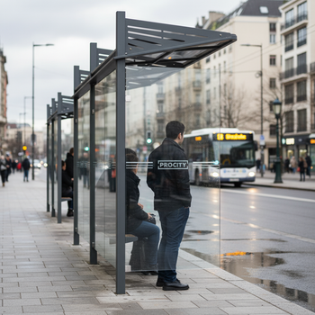 Premium 1m Intermediate Extension for Versatile Bus Shelters with Glass or Steel Cladding