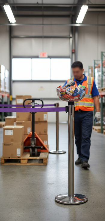 Premium Display Bowl for Customer Queues - Durable Polycarbonate with Easy Adapter for Merchandising