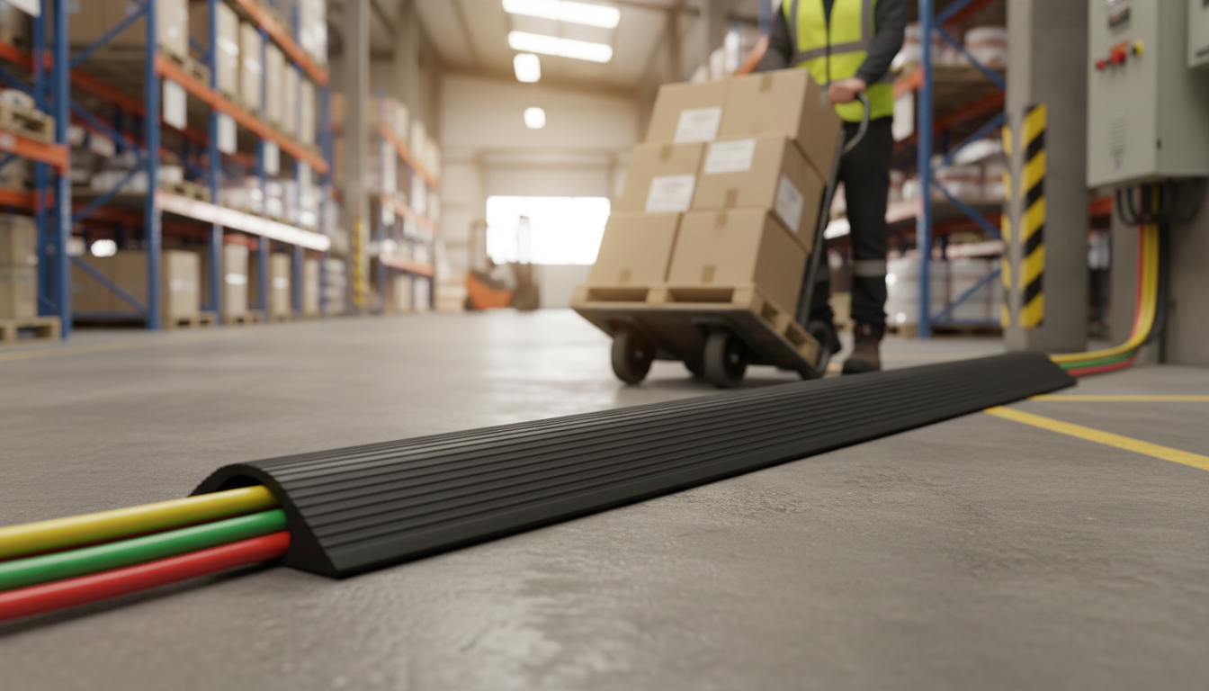 Premium Durable Rubber Ramp System for Safe Mobility - Modular Design with Anti-Slip Mats and Open Underside for Wheelchair Access