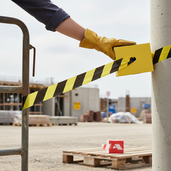 Premium Hazard & Warning Tape - 500m Unbreakable Plastic in Dispenser, Double-Sided, Environmentally Friendly