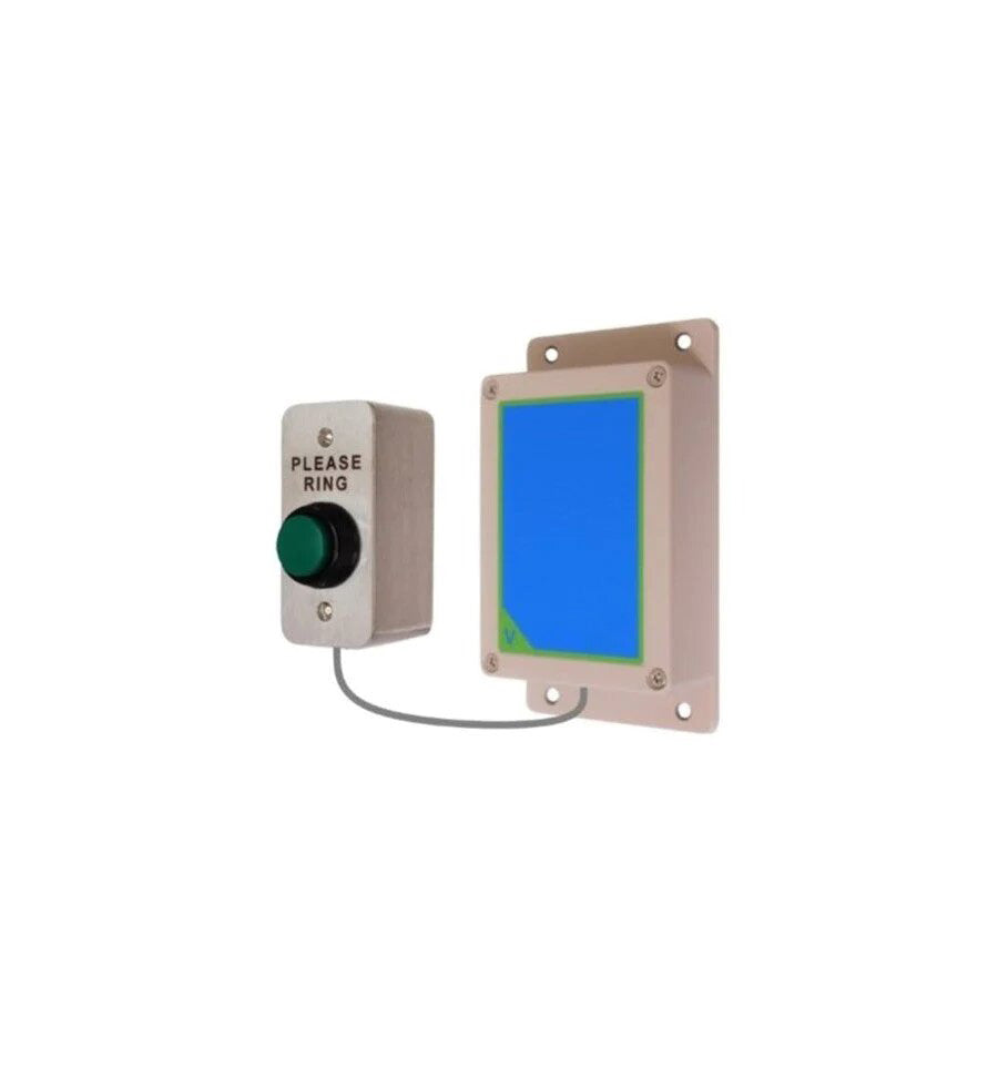Two Entrance Wireless Commercial Doorbell Kit Loud Bell, Siren & Indoor Chime Receiver