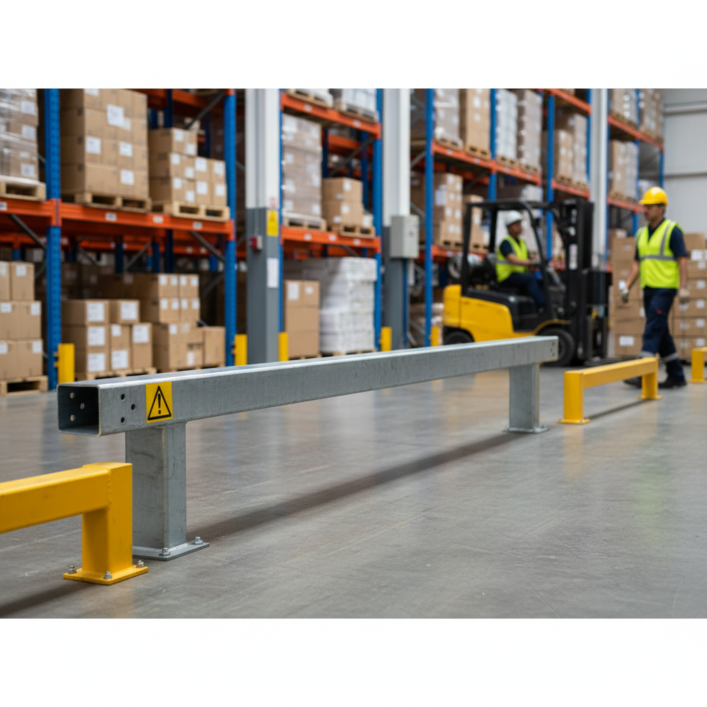 Premium Heavy Duty Open Box Beam Barrier Rail 4.8m - Galvanised Steel for Industrial and Commercial Protection | Barriers Co
