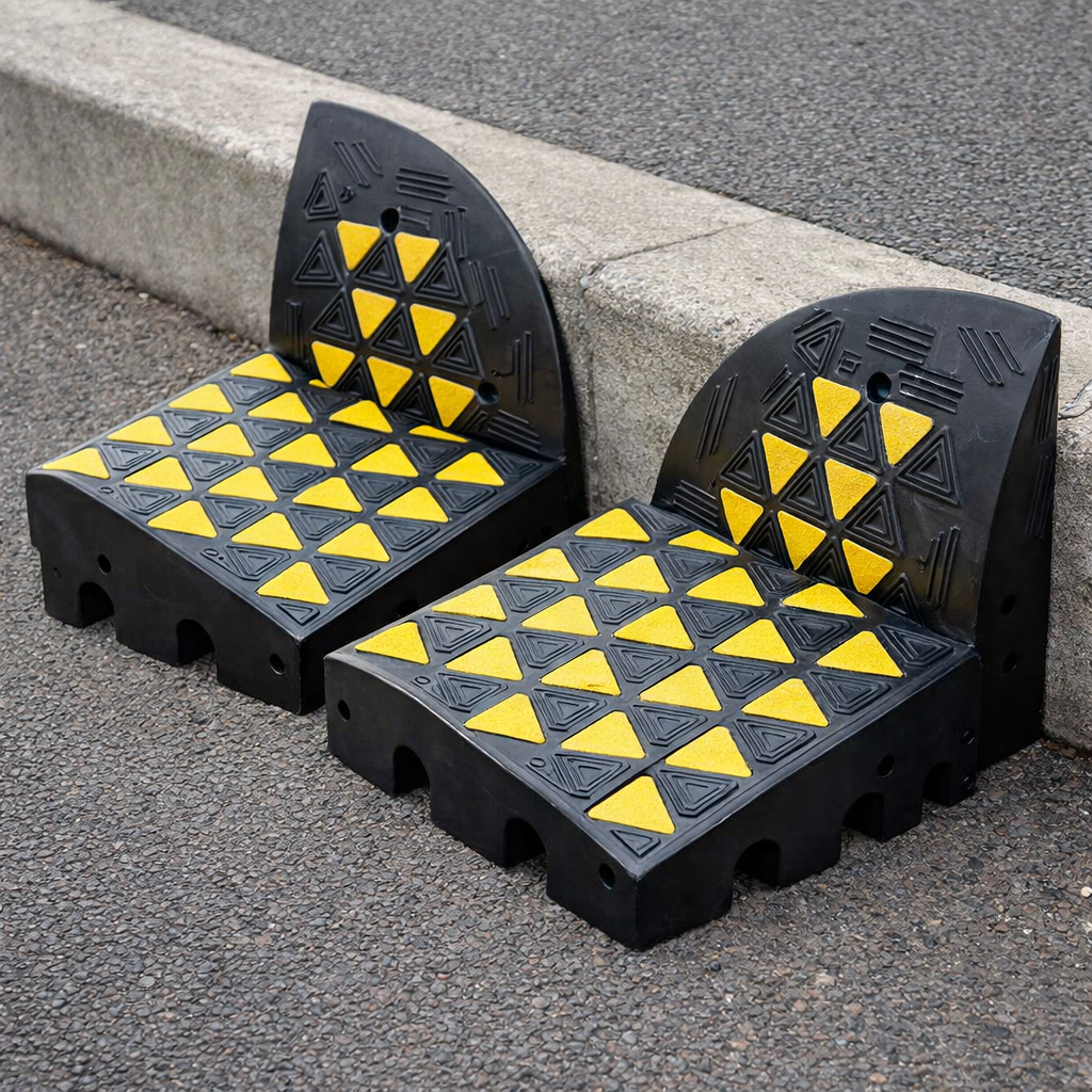 Rubber Kerb Ramp 150mm H – 20000kg Capacity – Vehicle Access