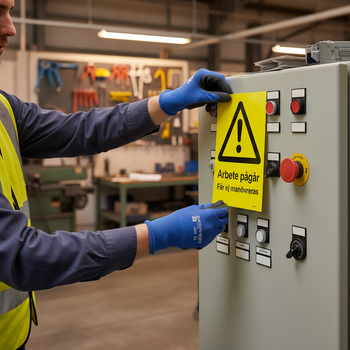 Premium Warning Sign for Ongoing Work - Durable Materials, Multiple Sizes and Mounting Options for Safety in Various Environments