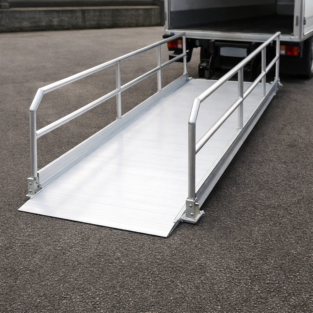 Vehicle Accessible Ramps – 3790mm Long, 1000mm Width – Handrails – Commercial