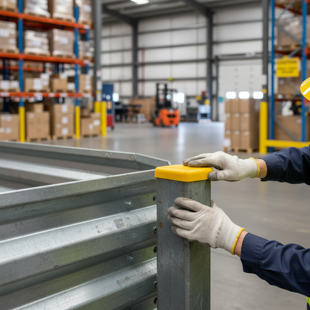 Premium Yellow Plastic RSJ Armco Barrier Post Top Cap for Enhanced Safety and Visibility | Barriers Co