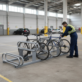 Premium High-Low Bike Rack - Double Direction - Galvanised for Enhanced Durability and Stability