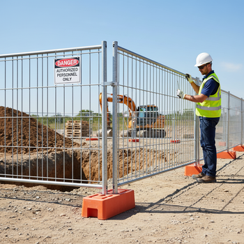 Premium Mobile Fence Panel – Heavy Duty Temporary Fencing for Construction Sites and Events with Custom Branding Options