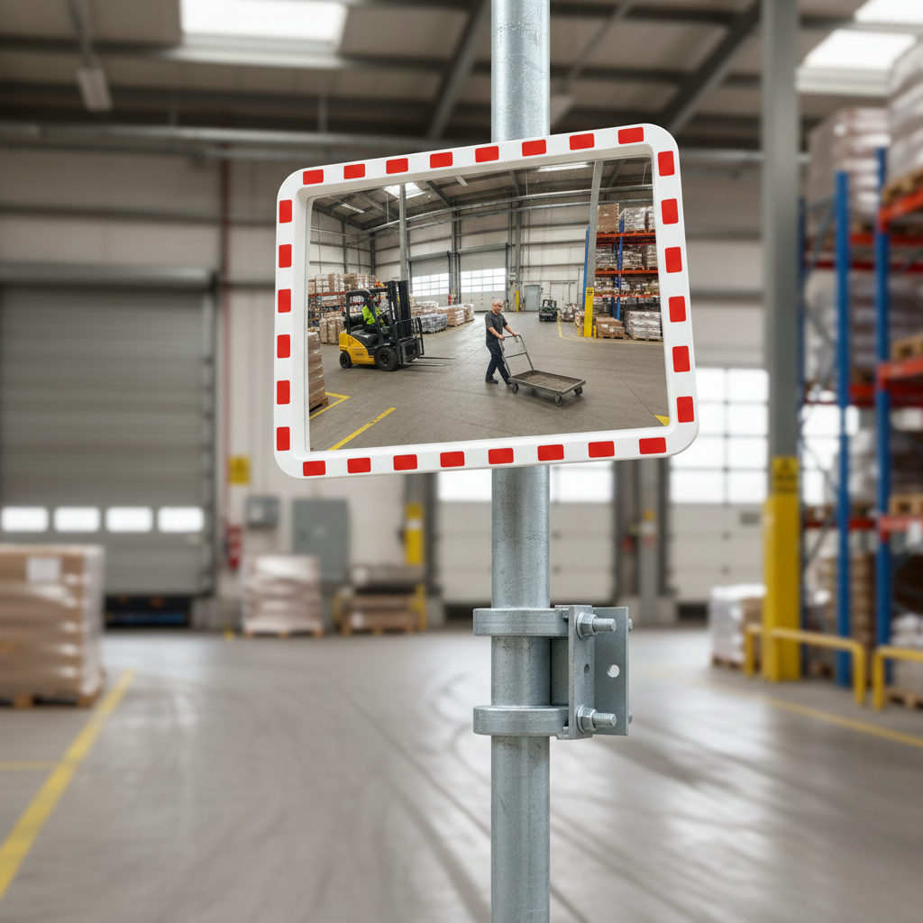 Premium Outdoor Traffic Mirror with Durable Acrylic Surface and Easy Mounting Bracket for Improved Visibility | Barriers Co