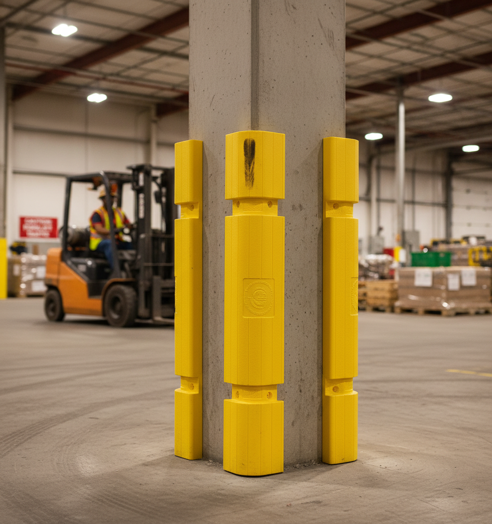 Premium Heavy Duty Park Corners - Yellow Safety Protection (Carton of 4) - High-Quality Professional Grade for Industrial and Commercial Applications