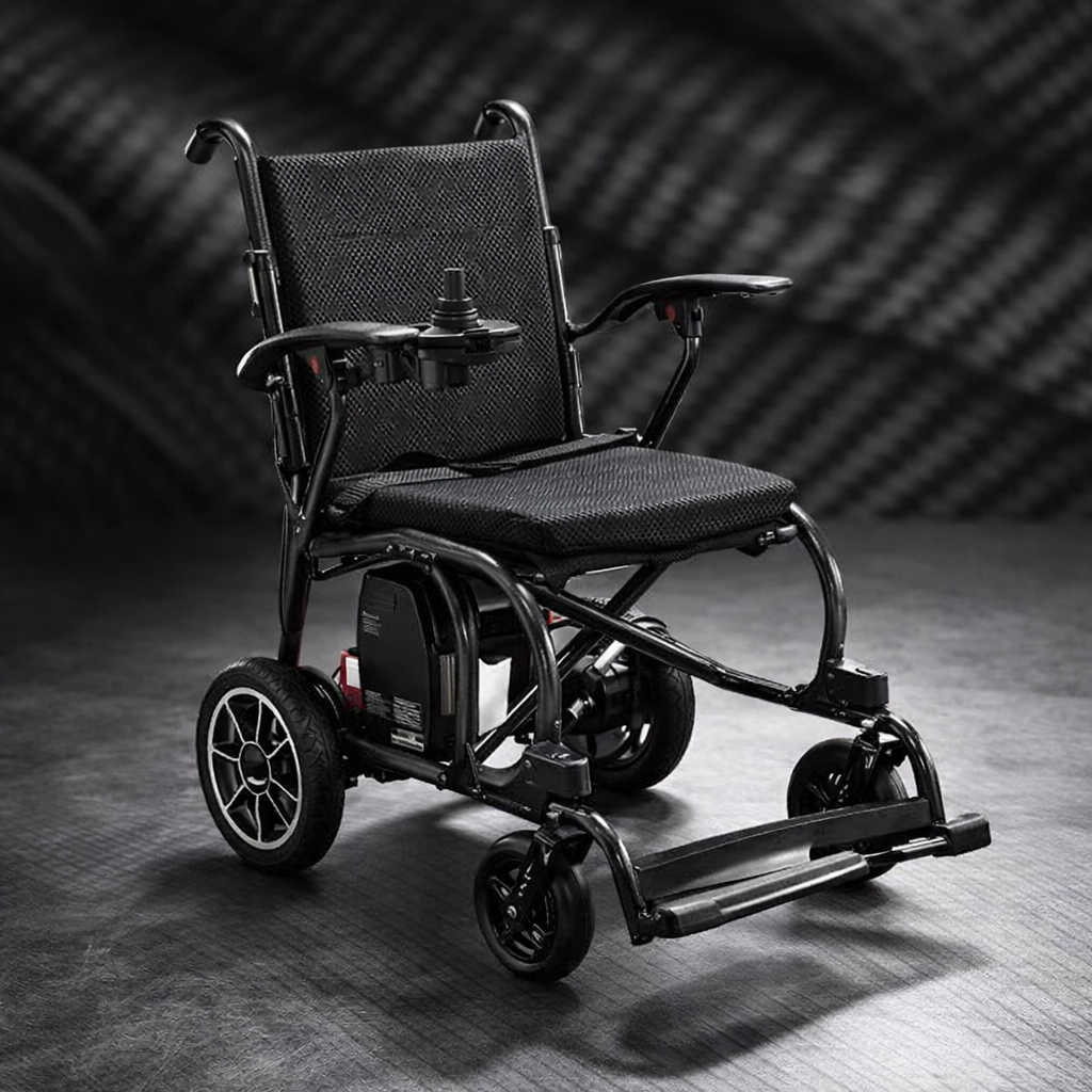 Powerchair – Lightweight Carbon Fibre – Folding Design – Indoor & Outdoor Use