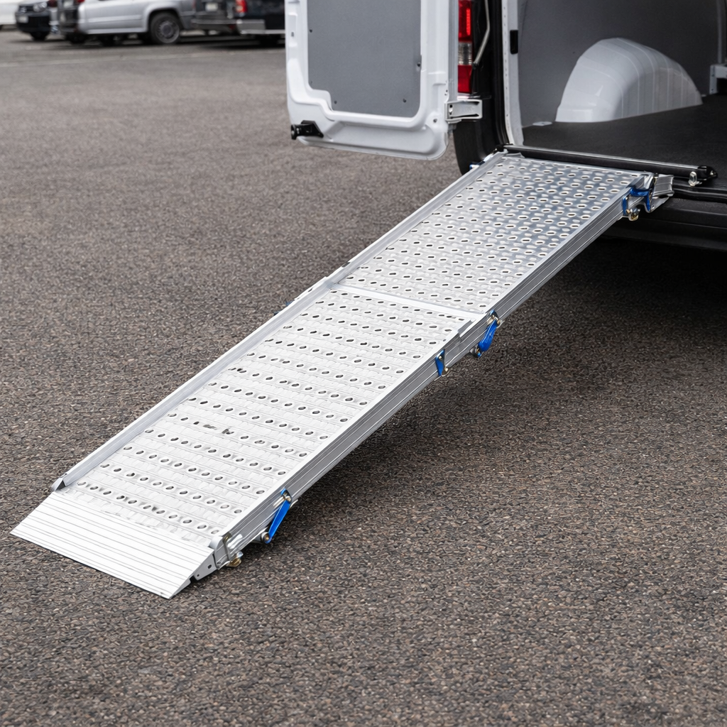 Folding Van Ramp 480mm W – 800kg Cap – Vehicle