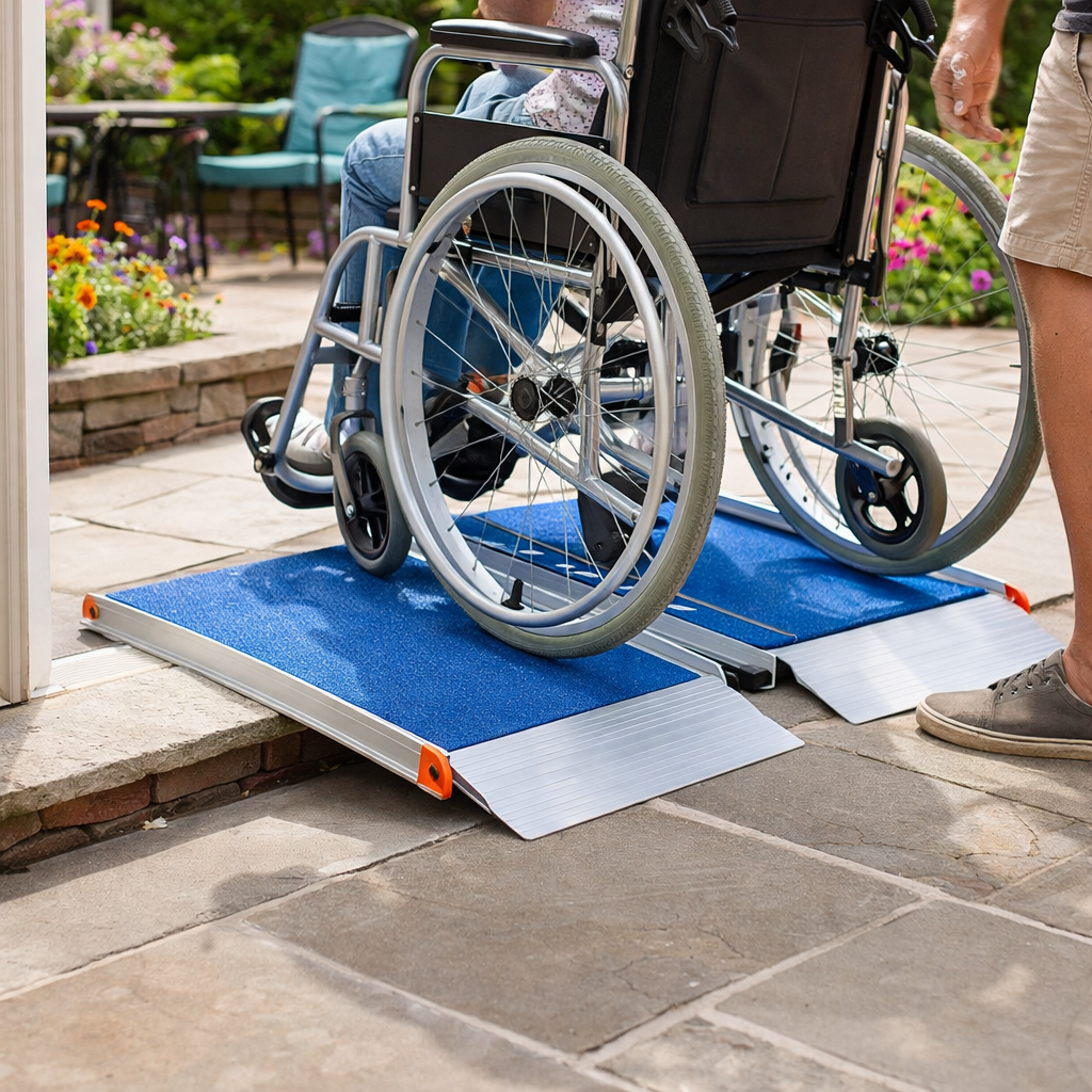 Folding Wheelchair Ramp – 2ft – Non-Slip Surface – Portable Access