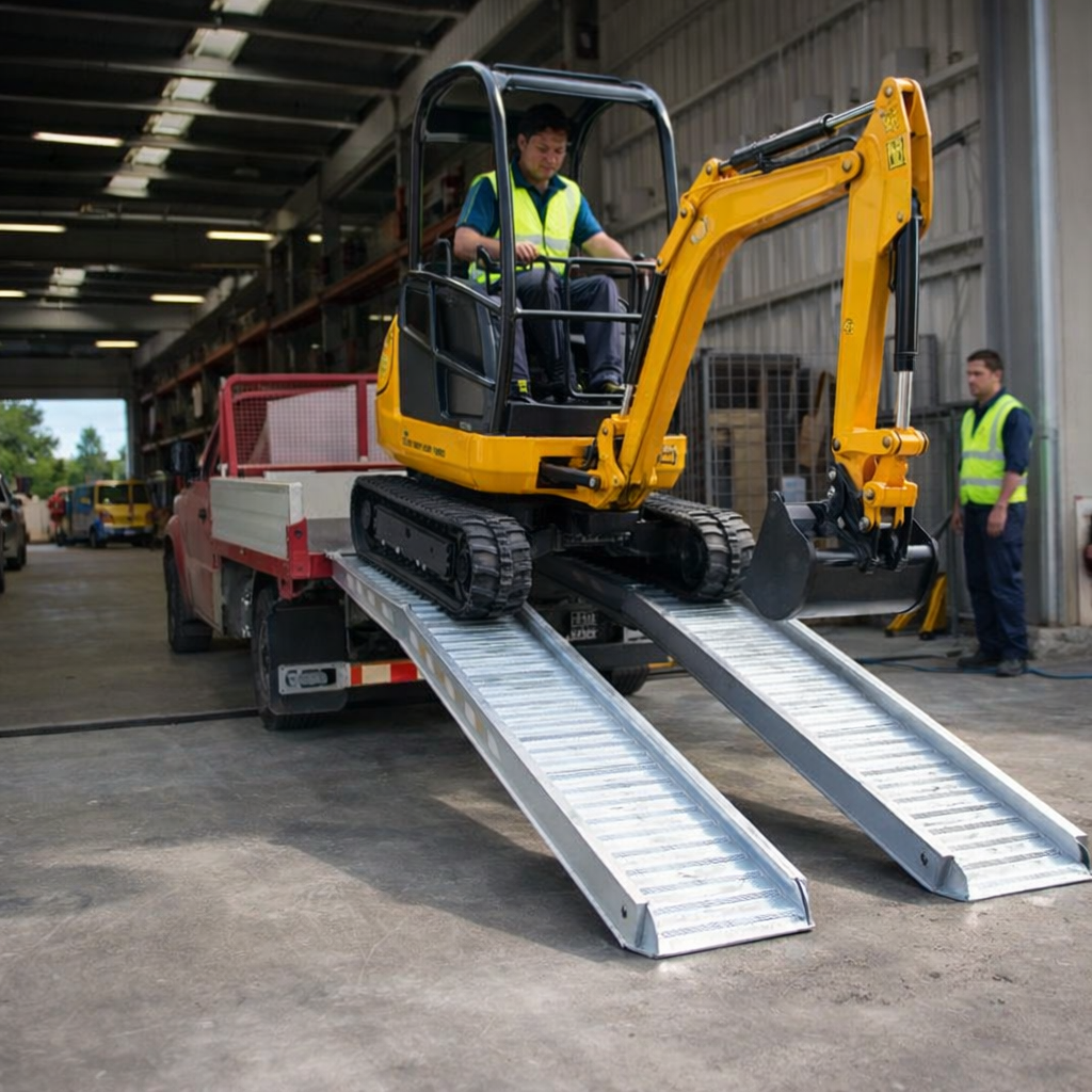 Extra Wide Aluminium Loading Ramps – 3500x400mm – 1900kg Capacity – Vehicle & Plant Use