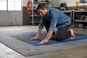 Premium Modular Barefoot Anti-Slip Floor Tile 300x300mm - Comfortable, Durable PVC for Wet Areas