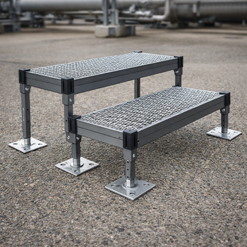 Adjustable Step Kit – 285mm-360mm – Galvanised Steel – Mobility Access