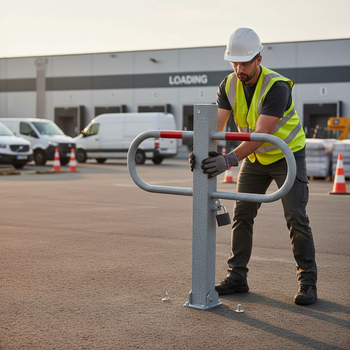Premium Foldable Car Park Barrier with Triangular Locking Mechanism for Secure Traffic Control and Parking Management