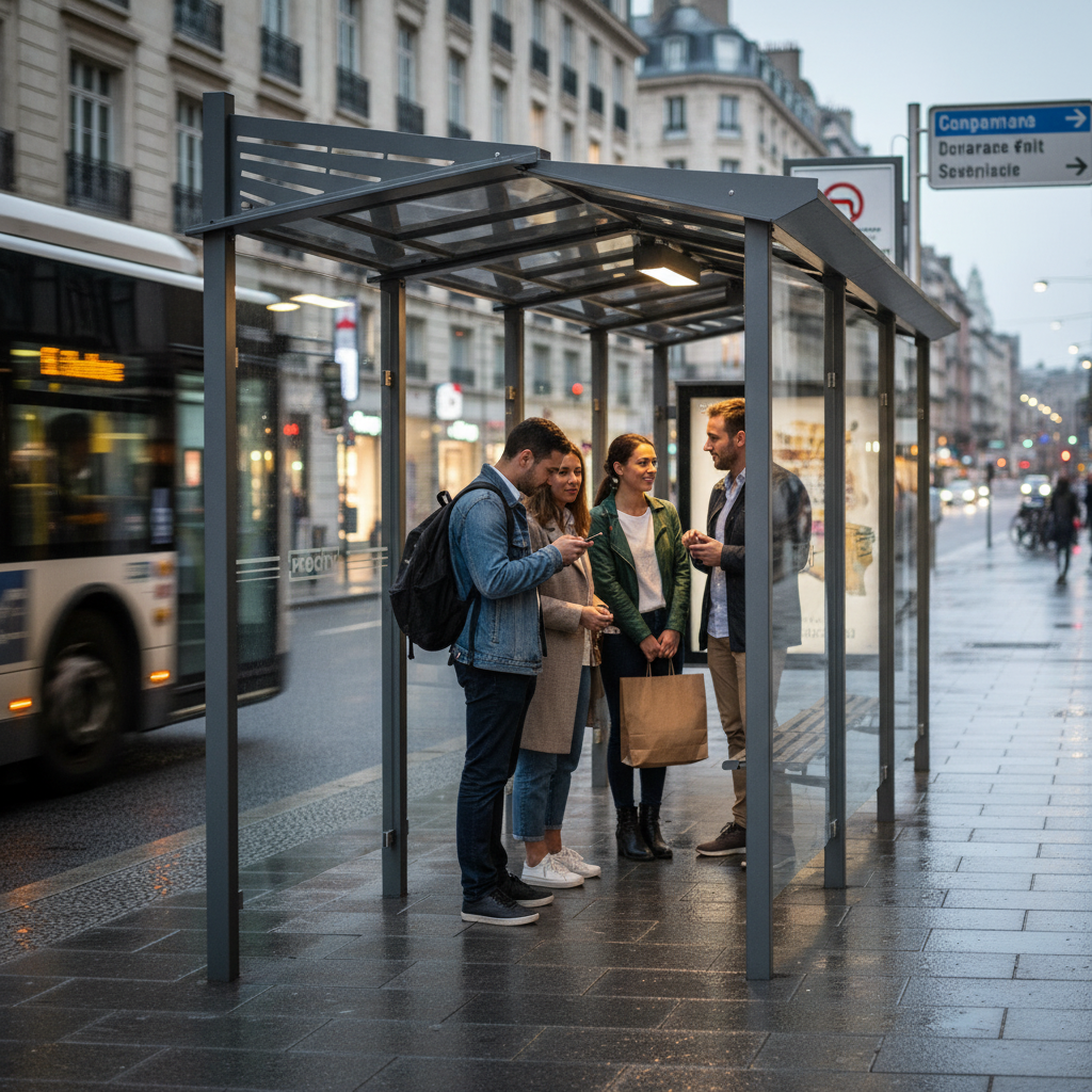 Premium 1m Intermediate Extension for Versatile Bus Shelters with Glass or Steel Cladding - side view | Barriers Co