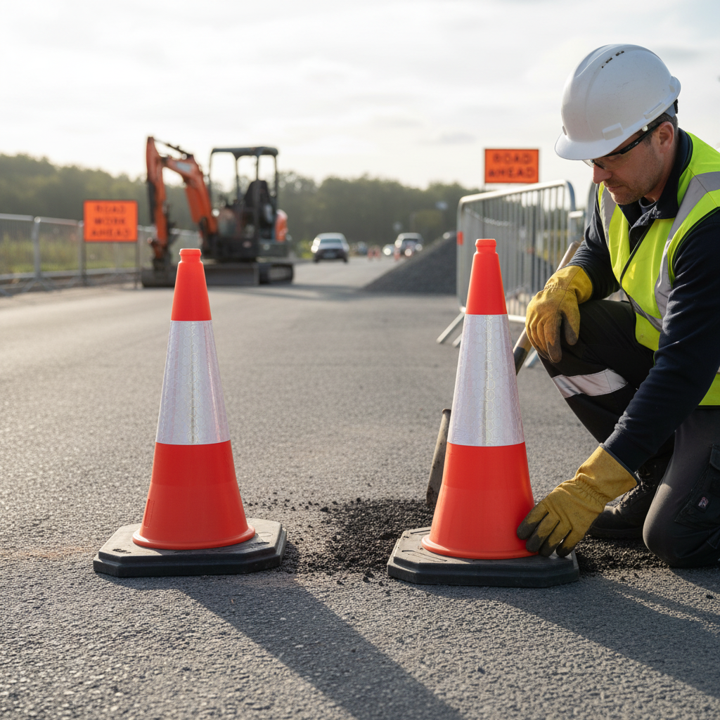 Premium Two Part Traffic Cone 750mm & 1 Metre with Reflective Sleeve for Road Safety Applications | Barriers Co