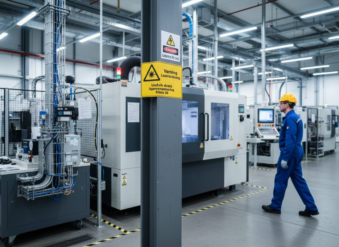 Premium Laser Warning Sign for Eye Safety - Class 3R, Durable Materials and Easy Mounting Options