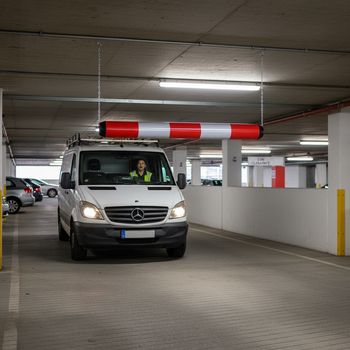 Premium Durable Plastic Height Restriction Bar with Adjustable Metal Chains for Vehicle Safety