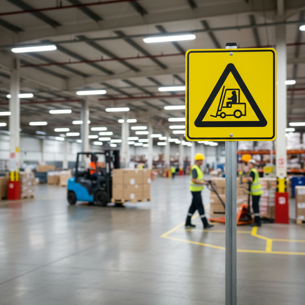Premium Warning Sign for Goods Traffic - Multiple Materials and Sizes for Clear Safety Marking in Workplaces and Public Areas