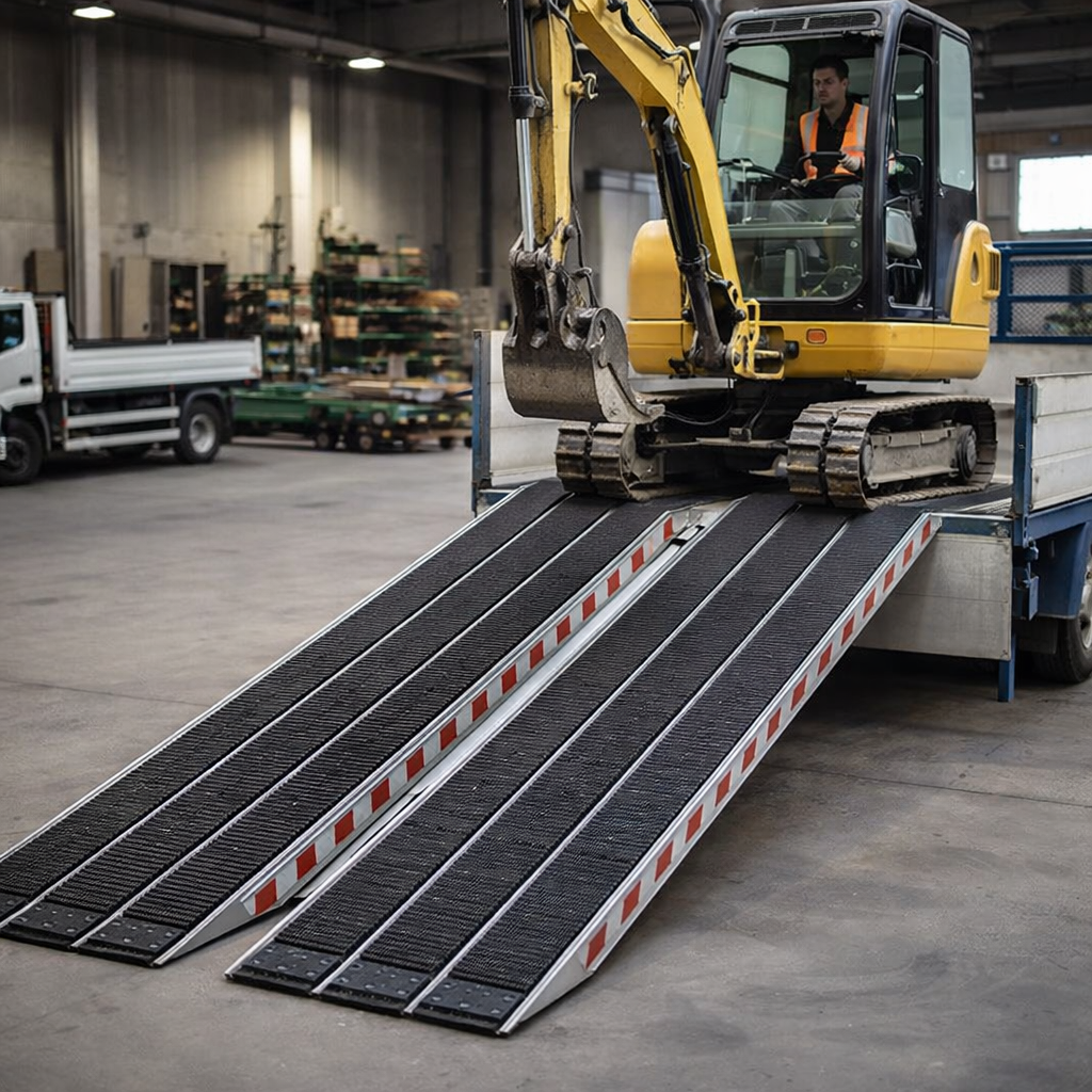 Industrial Heavy Duty Ramps – 4500mm x 720mm – 11489kg Capacity – Steel Tracks