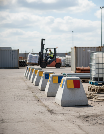 Professional Heavy Duty Concrete Element for Signage and Barricading with Lifting Eye and Optional Reflectors - 200 kg