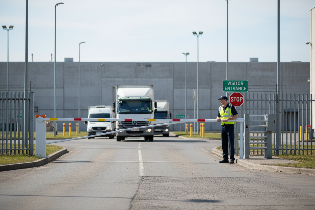 Heavy Duty Manual Barrier Gate 3.5–5.5 m - Durable Steel Construction with Anti-Lift Protection and Reflective Markings