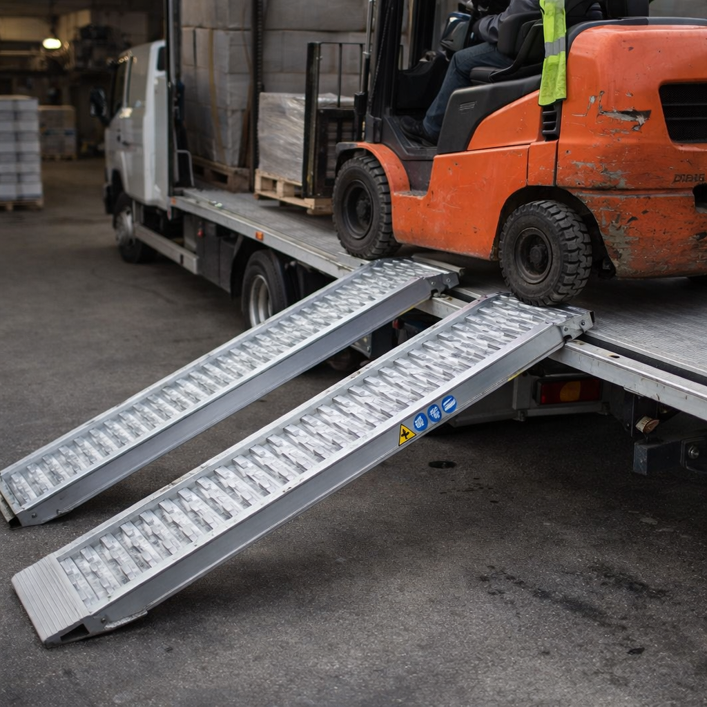 Buck Ramp Auto Loading Aluminium Loading Ramps 2000x520mm 29000kg Capacity