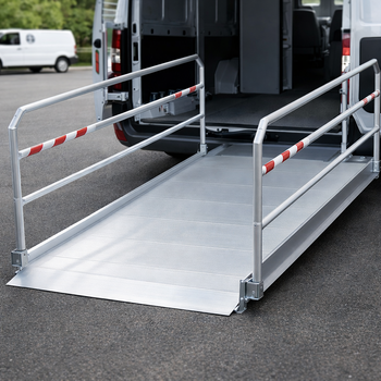 Vehicle Accessible Ramps with Handrails – 2390mm Long x 1000mm Wide – Heavy Duty – Suitable for Vehicles
